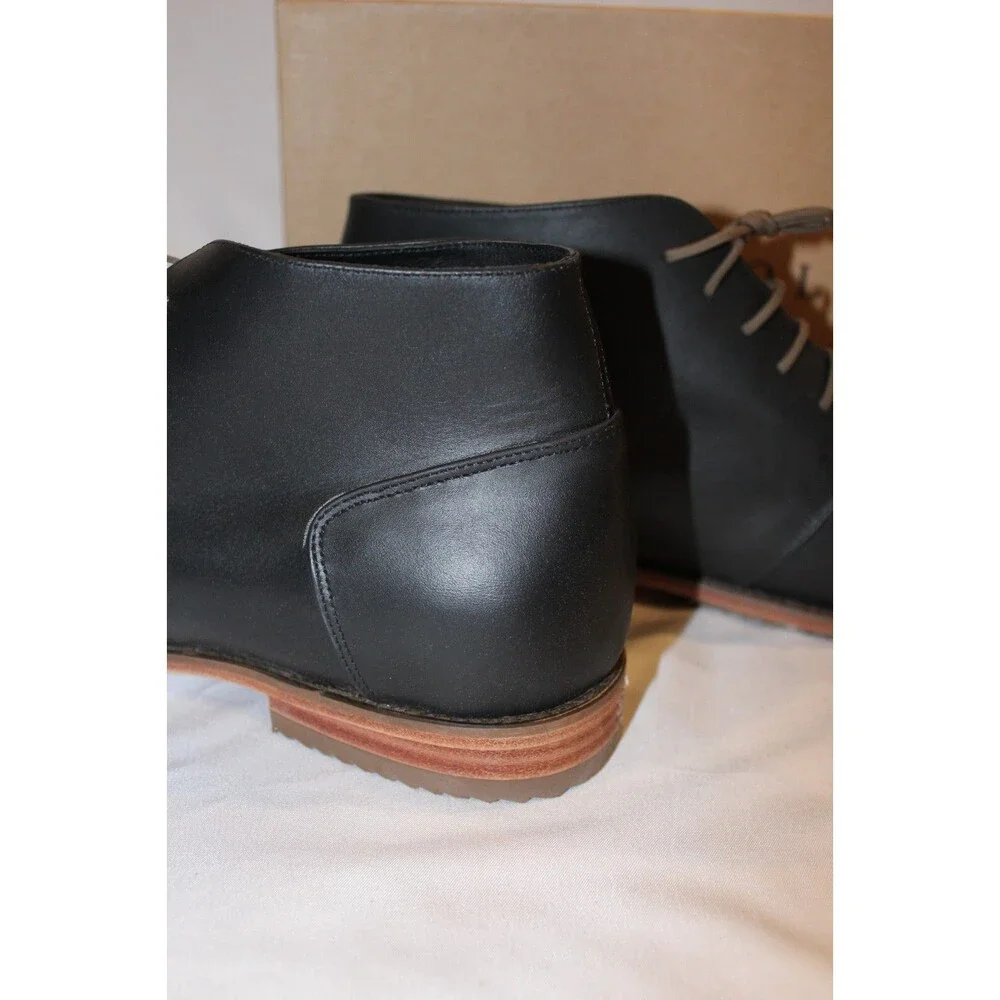 Nisolo Everyday Chukka Boot Black Leather Upper Leather Sole Mens‎ NIB